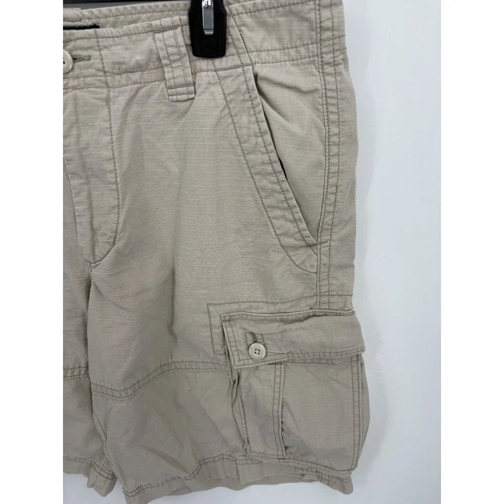 Polo Jeans Co Ralph Lauren Mens 34 Cargo Shorts Tan Ripstop Military Y2K Vintage